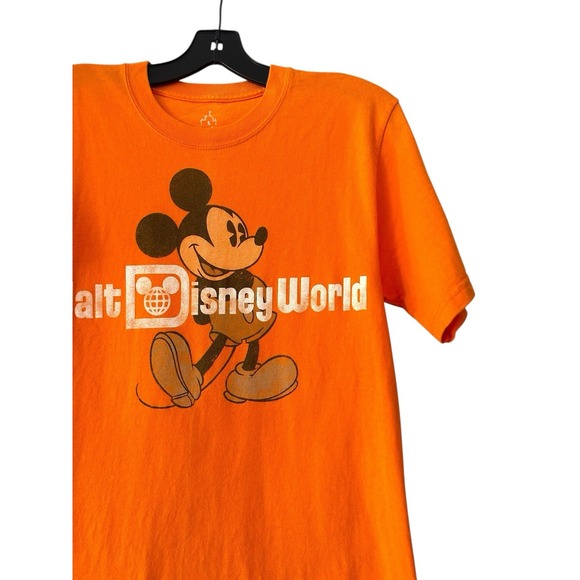 Disney Parks Walt Disney World Mickey Mouse T Shirt‎ Orange Size Small Halloween - Picture 3 of 4
